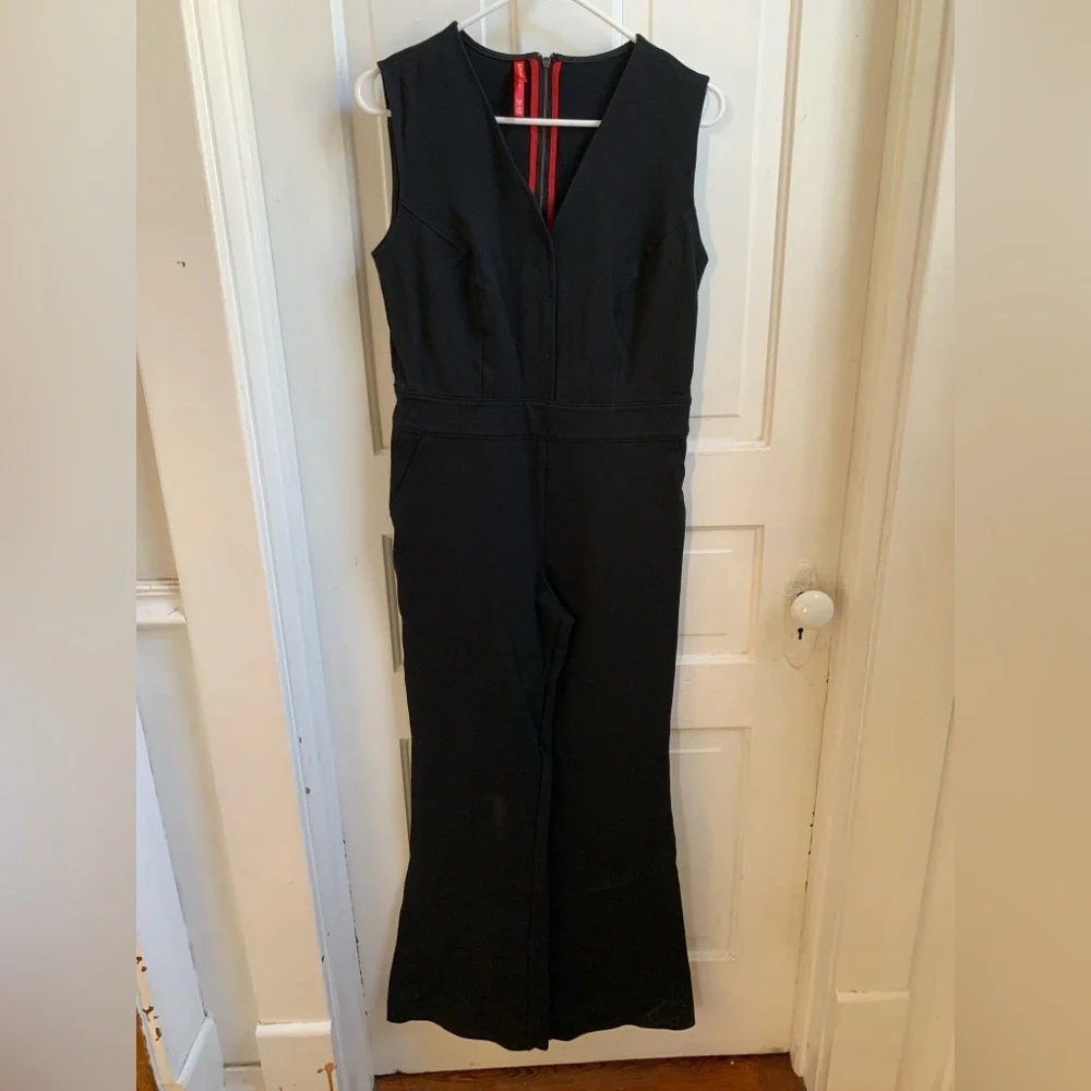 Spanx The Perfect Sleeveless Jumpsuit Black Medium - Picture 4 of 8